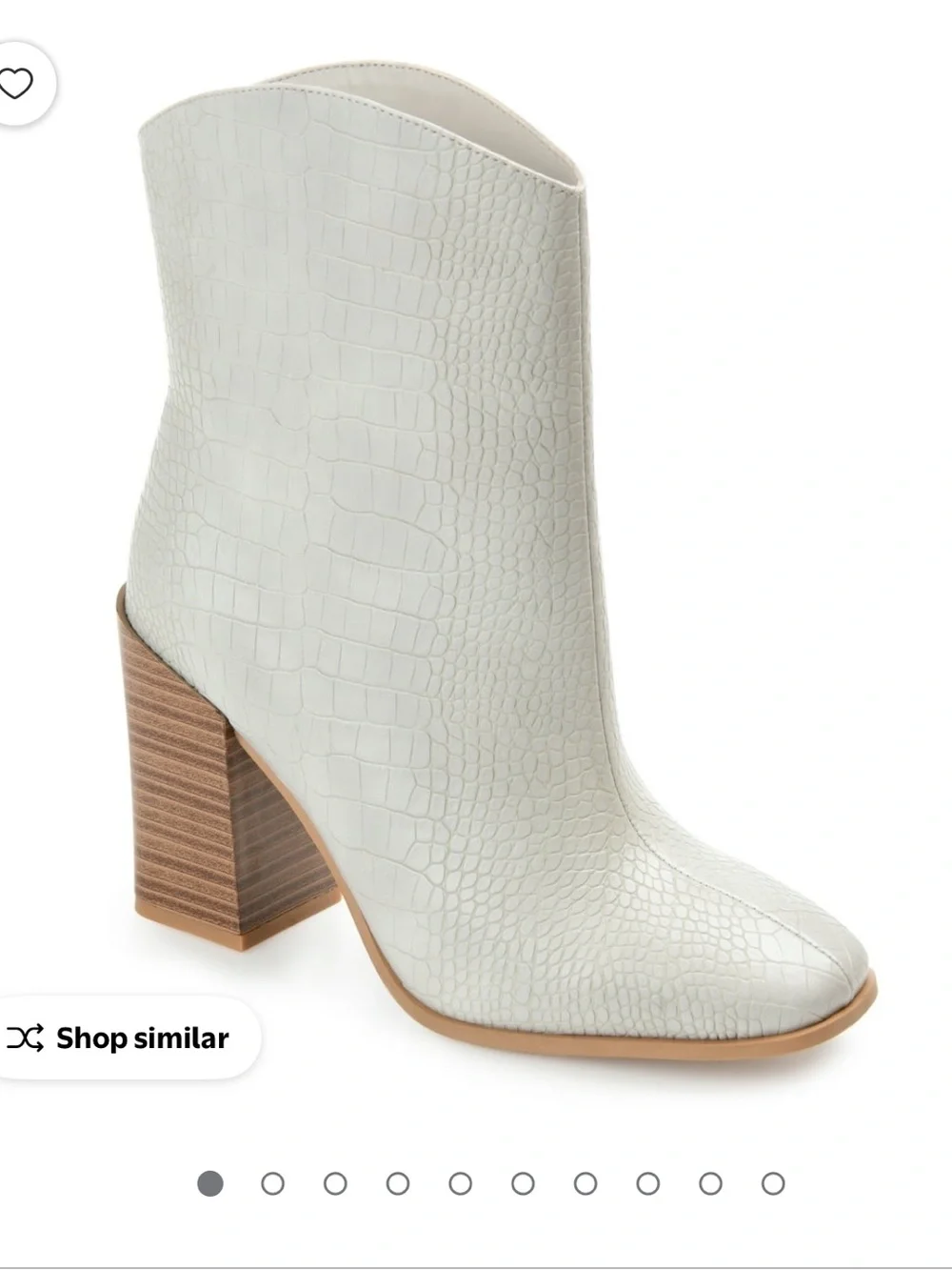 Journee Brekinn Gray Croc Heeled Boots Size 11